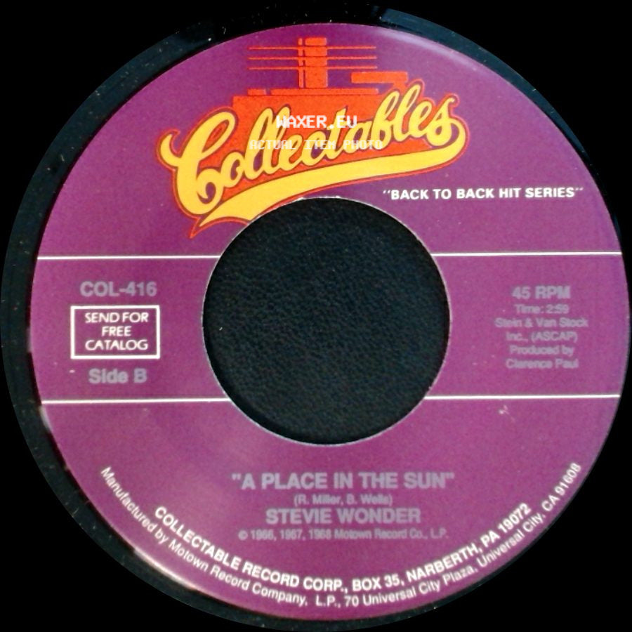 Stevie Wonder - Blowin' In The Wind / A Place In The Sun side B