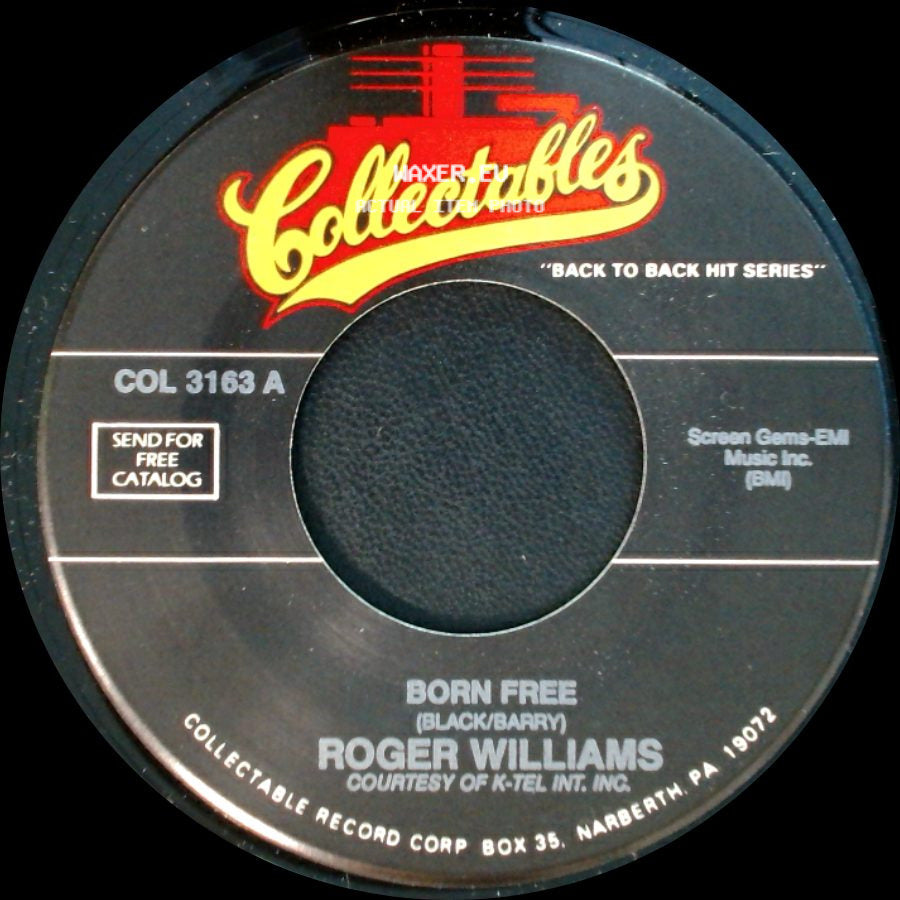 Roger Williams - Impossible Dream / Born Free side B