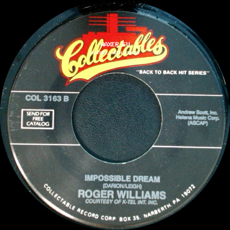 Roger Williams - Born Free / Impossible Dream side B