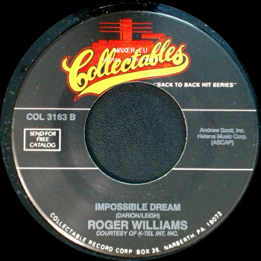 Roger Williams - Impossible Dream / Born Free side A