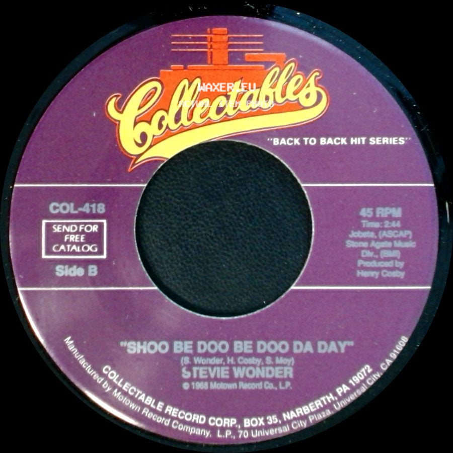 Stevie Wonder - I Was Made To Love Her / Shoo Be Doo Be Doo Da Day side B