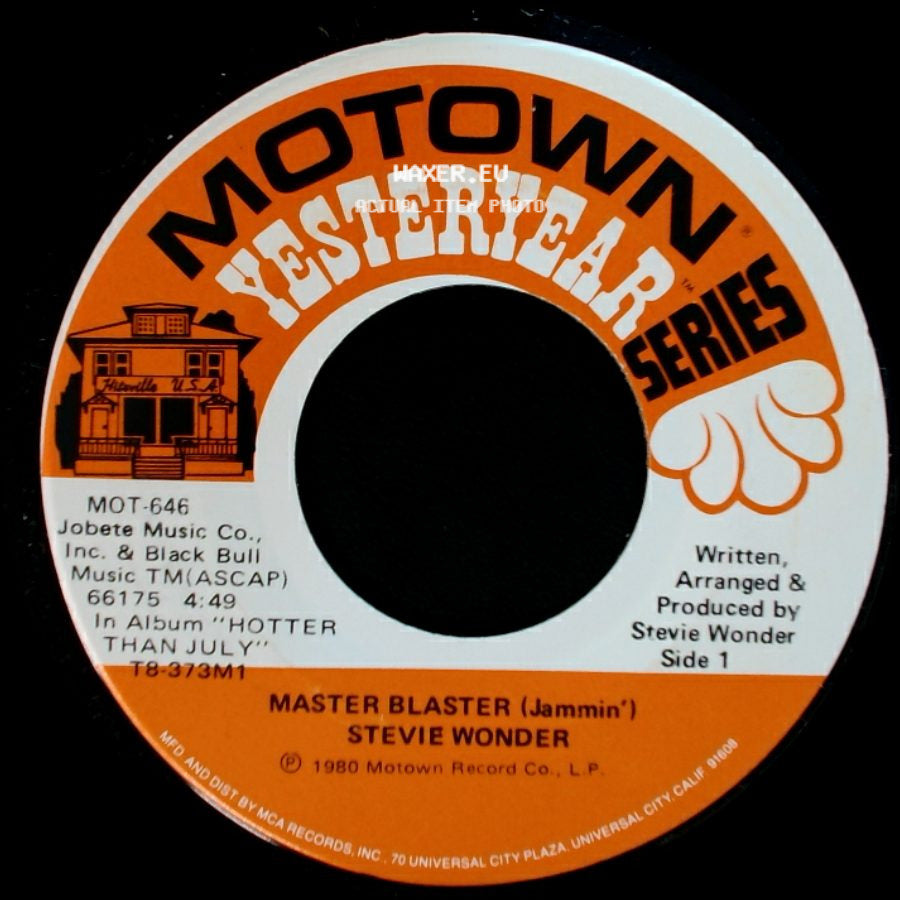 Stevie Wonder - Master Blaster (Jammin') / Master Blaster (Dub) side A
