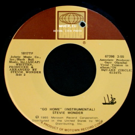 Stevie Wonder - "Go Home" / Go Home (Instrumental) side B