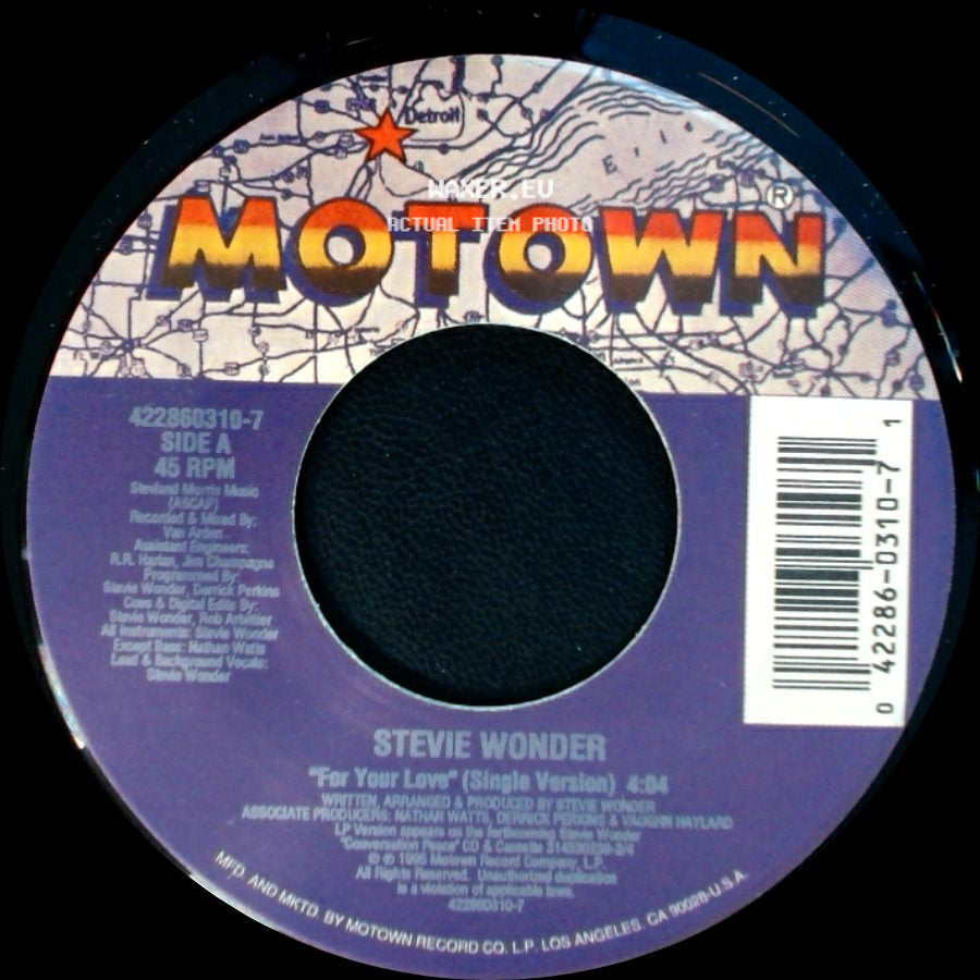 Stevie Wonder - For Your Love (Single Version) / For Your Love (Instrumental) side A