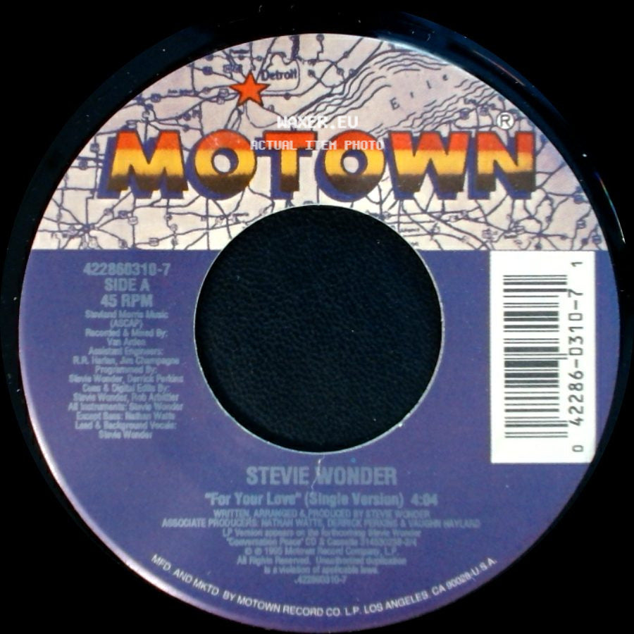 Stevie Wonder - For Your Love (Single Version) / For Your Love (Instrumental) side A