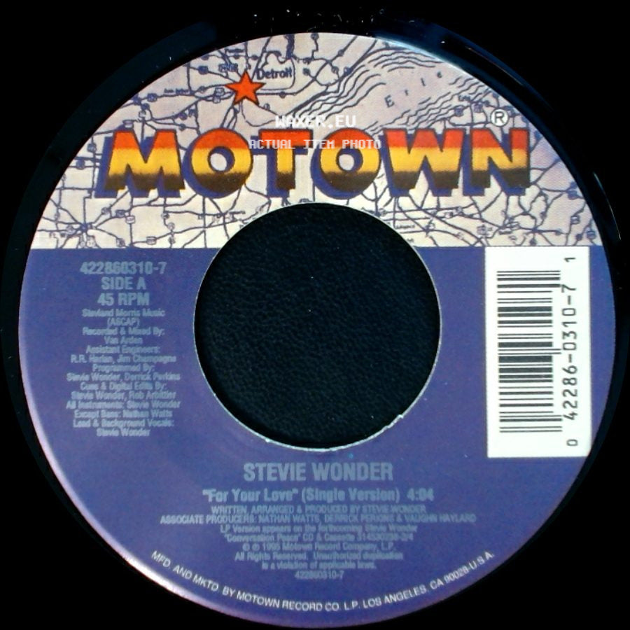 Stevie Wonder - For Your Love (Single Version) / For Your Love (Instrumental) side A