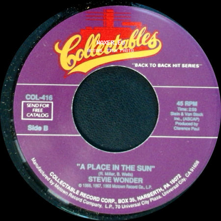 Stevie Wonder - Blowin' In The Wind / A Place In The Sun side B