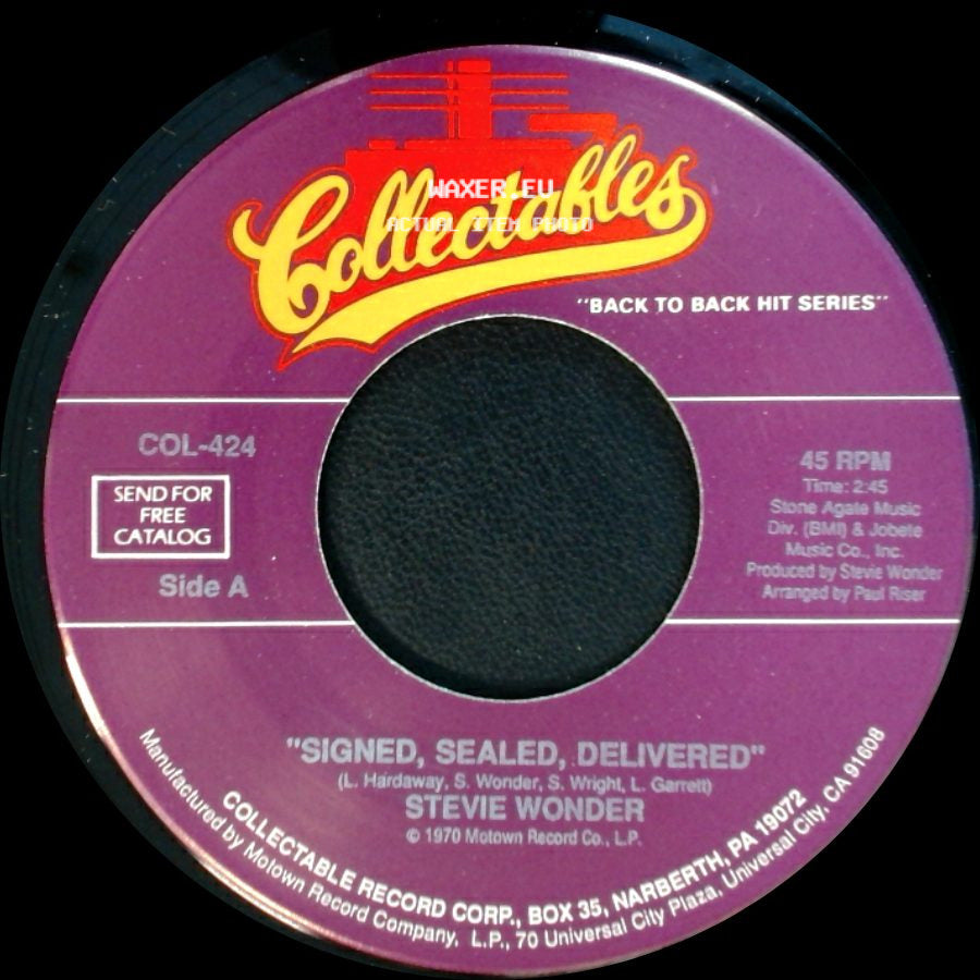 Stevie Wonder - Signed, Sealed, Delivered / Heaven Help Us All side A
