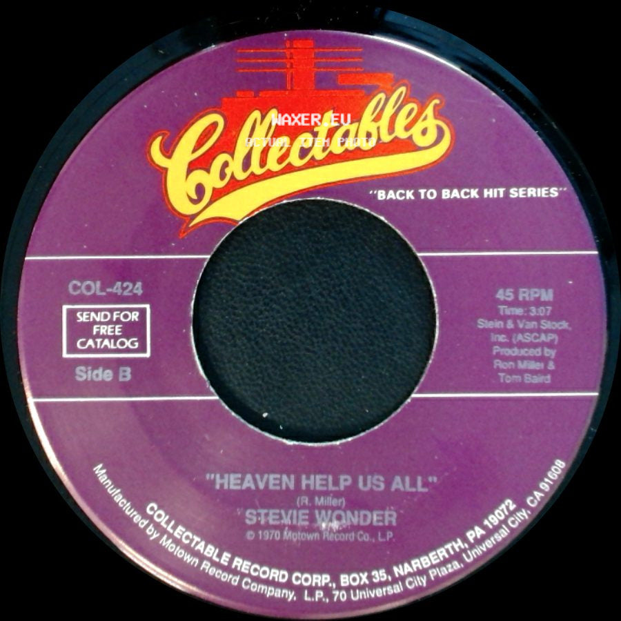 Stevie Wonder - Signed, Sealed, Delivered / Heaven Help Us All side B
