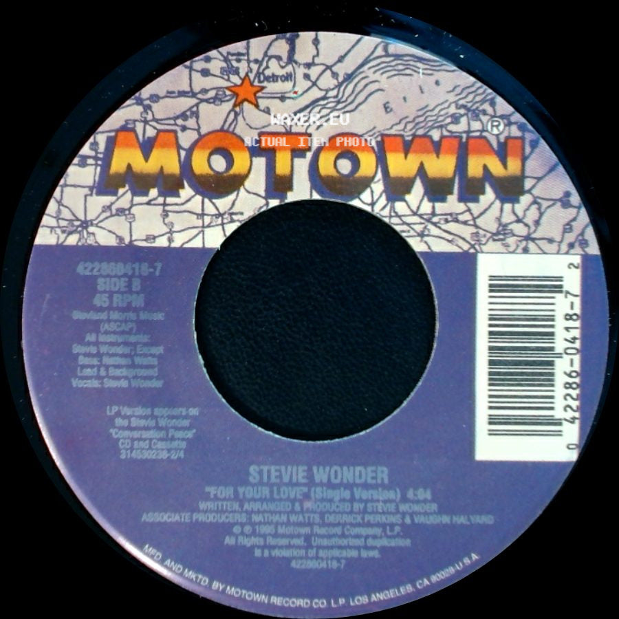Stevie Wonder - Tomorrow Robins Will Sing / For Your Love (Single Version) side B