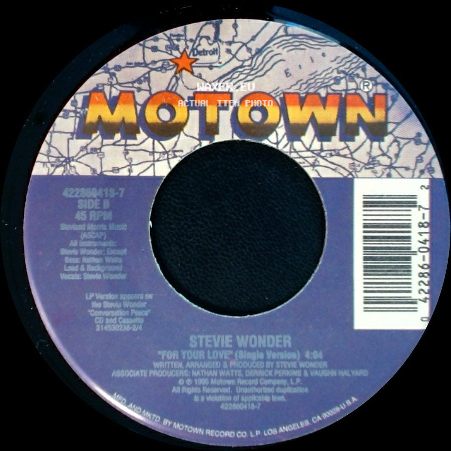 Stevie Wonder - Tomorrow Rolling / For Your Love (Single Version) side B