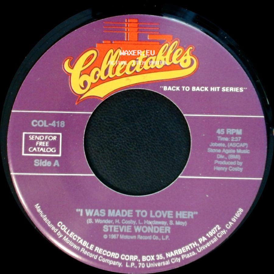 Stevie Wonder - I Was Made To Love Her / Shoo Be Doo Be Doo Da Day side A