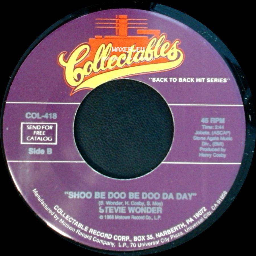 Stevie Wonder - I Was Made To Love Her / Shoo Be Doo Be Doo Da Day side B