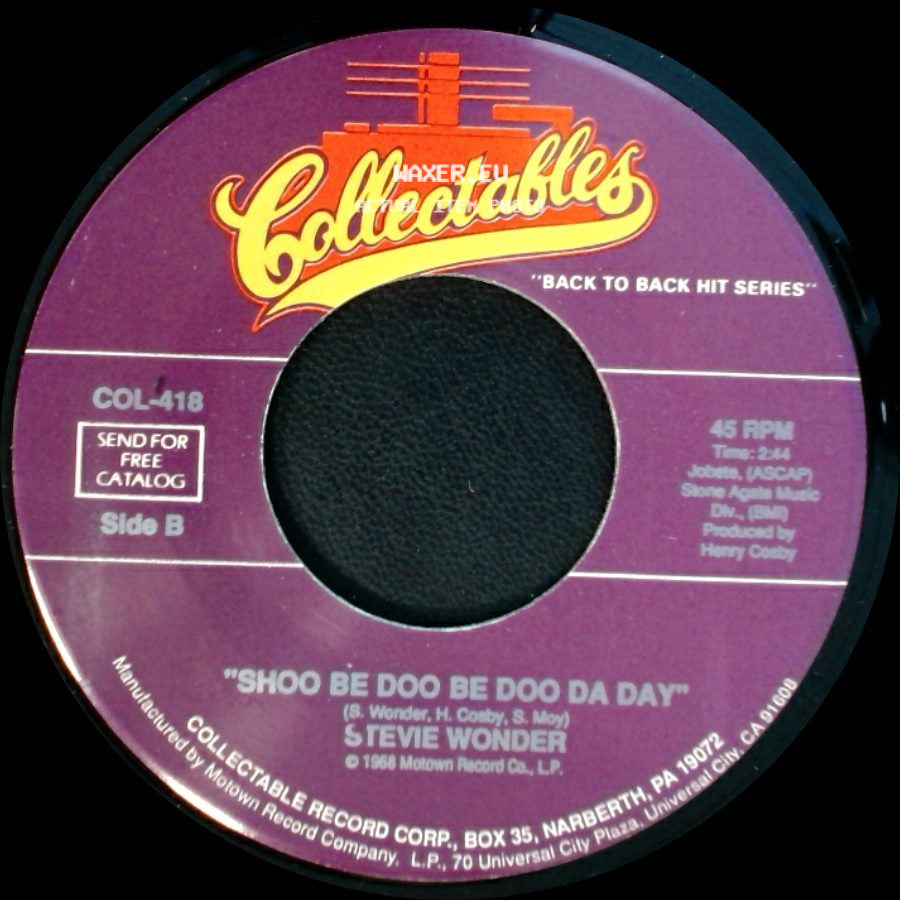 Stevie Wonder - I Was Made To Love Her / Shoo Be Doo Be Doo Da Day side B