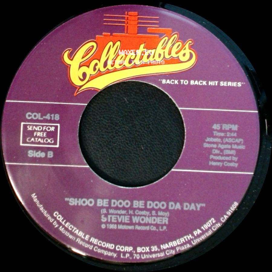 Stevie Wonder - I Was Made To Love Her / Shoo Be Doo Be Doo Da Day side B
