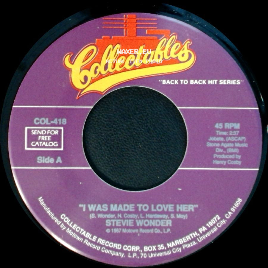 Stevie Wonder - I Was Made To Love Her / Shoo Be Doo Be Doo Da Day side A