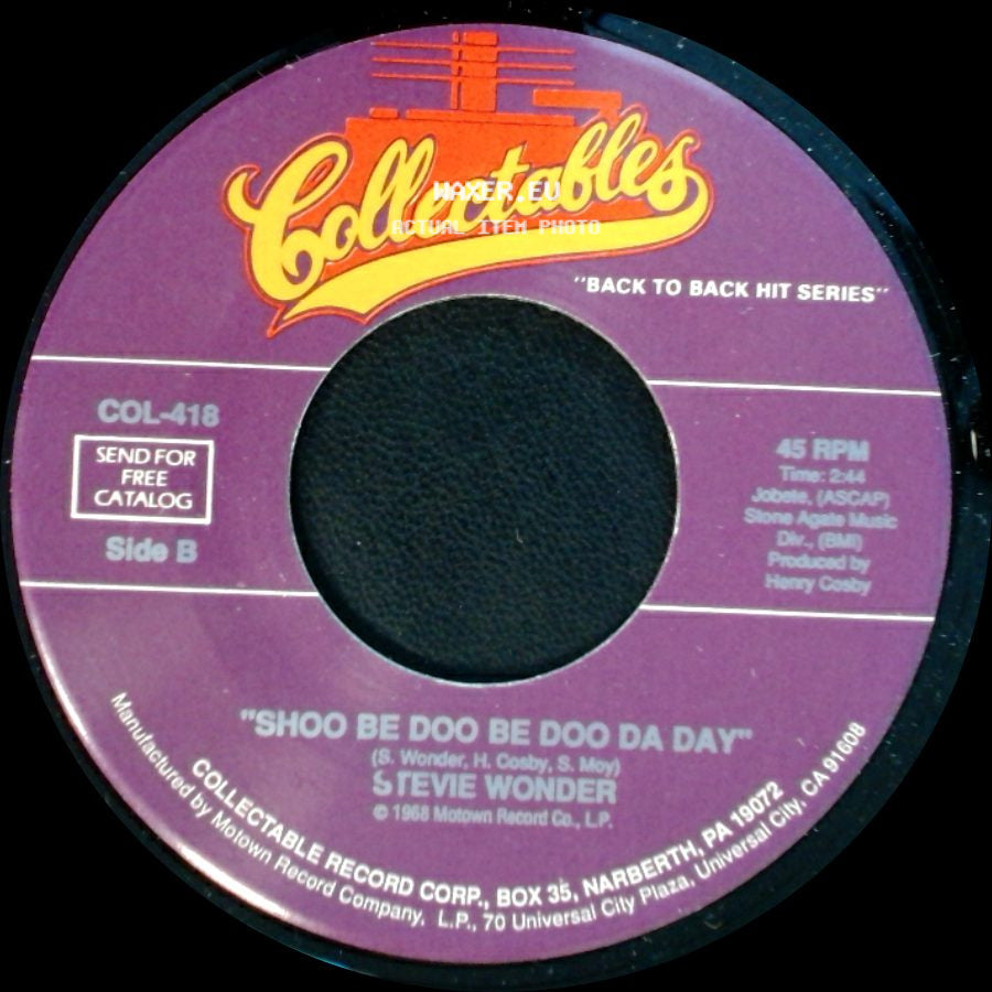 Stevie Wonder - I Was Made To Love Her / Shoo Be Doo Be Doo Da Day side B