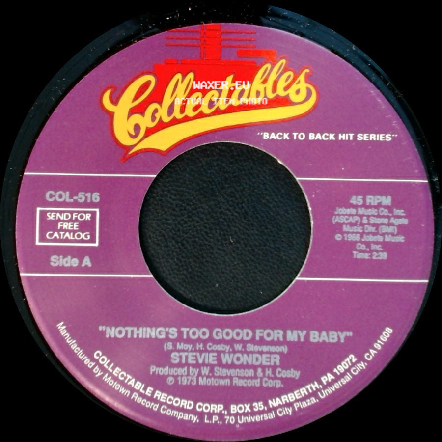 Stevie Wonder - Nothing's Too Good For My Baby / With A Child's Heart side A
