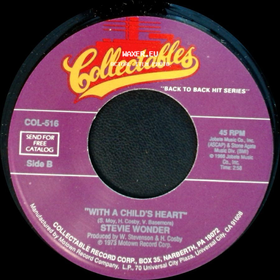Stevie Wonder - Nothing's Too Good For My Baby / With A Child's Heart side B
