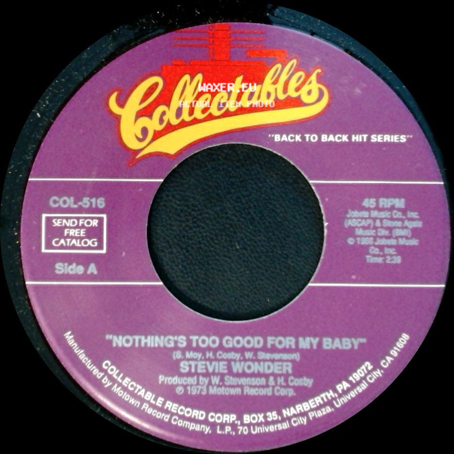 Stevie Wonder - Nothing's Too Good For My Baby / With A Child's Heart side A