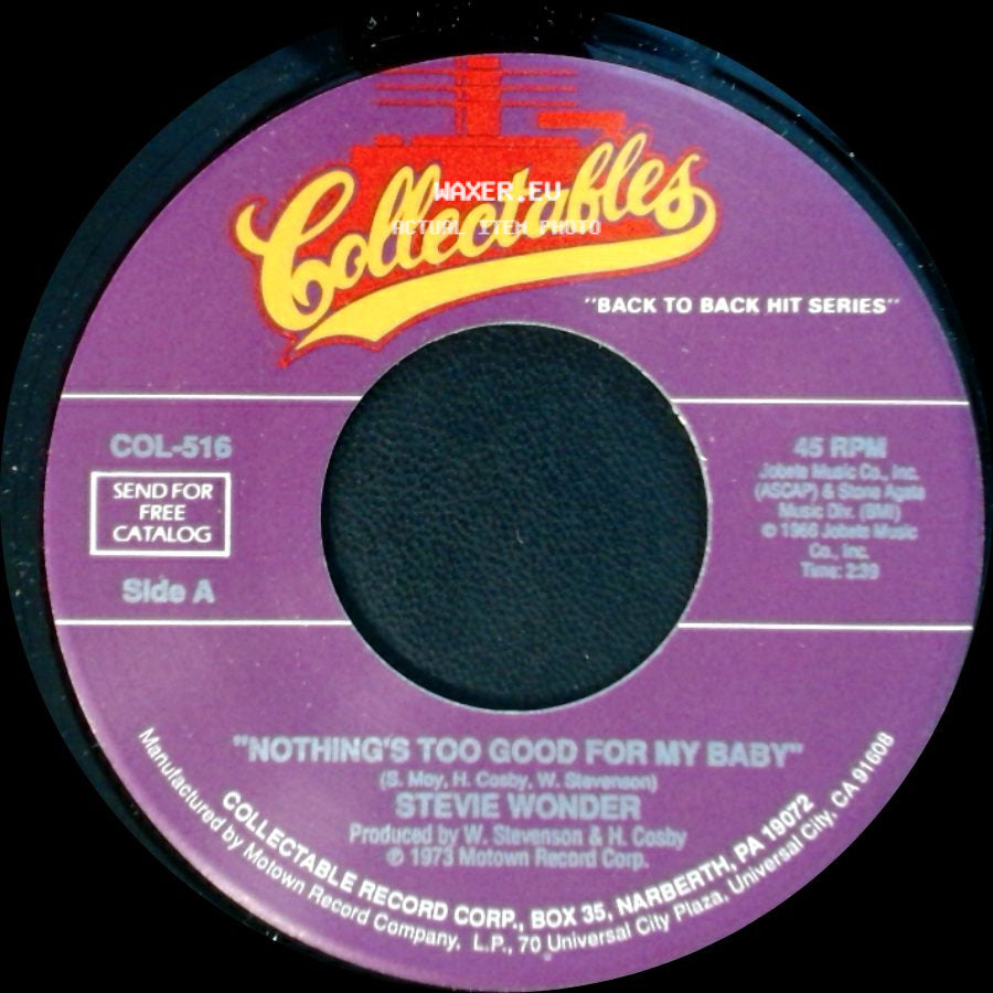 Stevie Wonder - Nothing's Too Good For My Baby / With A Child's Heart side A