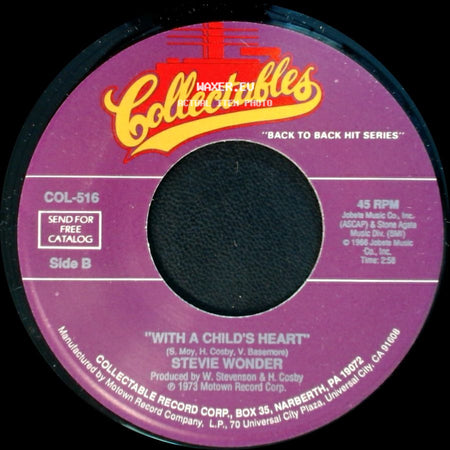 Stevie Wonder - Nothing's Too Good For My Baby / With A Child's Heart side B