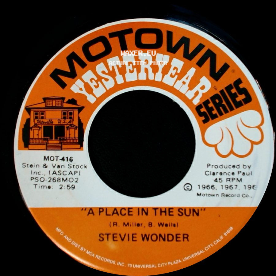 Stevie Wonder - Blowin' In The Wind / A Place In The Sun side B
