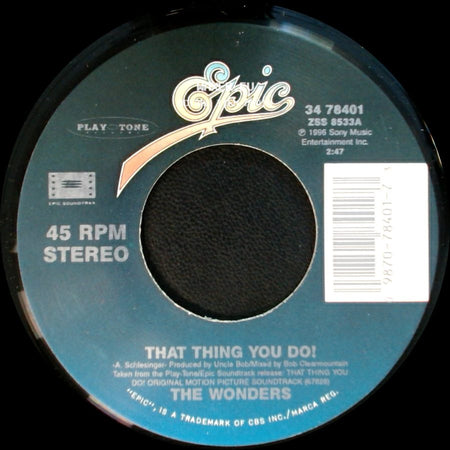 The Wonders - Dance With Me Tonight / That Thing You Do! side B