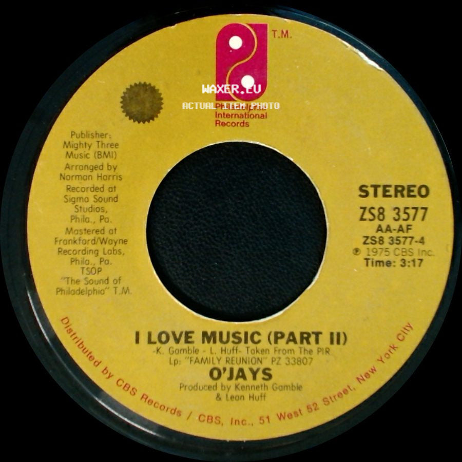 O'jays - I Love Music (Part Ii) / I Love Music (Part I) side A