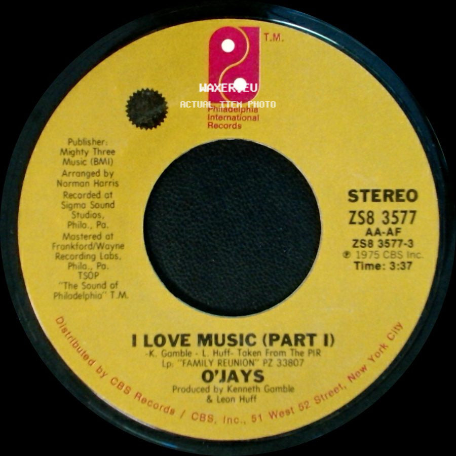 O'jays - I Love Music (Part Ii) / I Love Music (Part I) side B