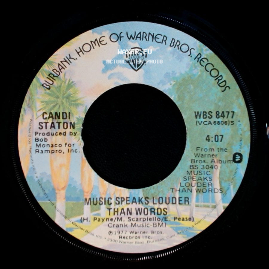 Candi Staton - Music Speaks Louder Than Words / Listen To The Music (Edit) side A