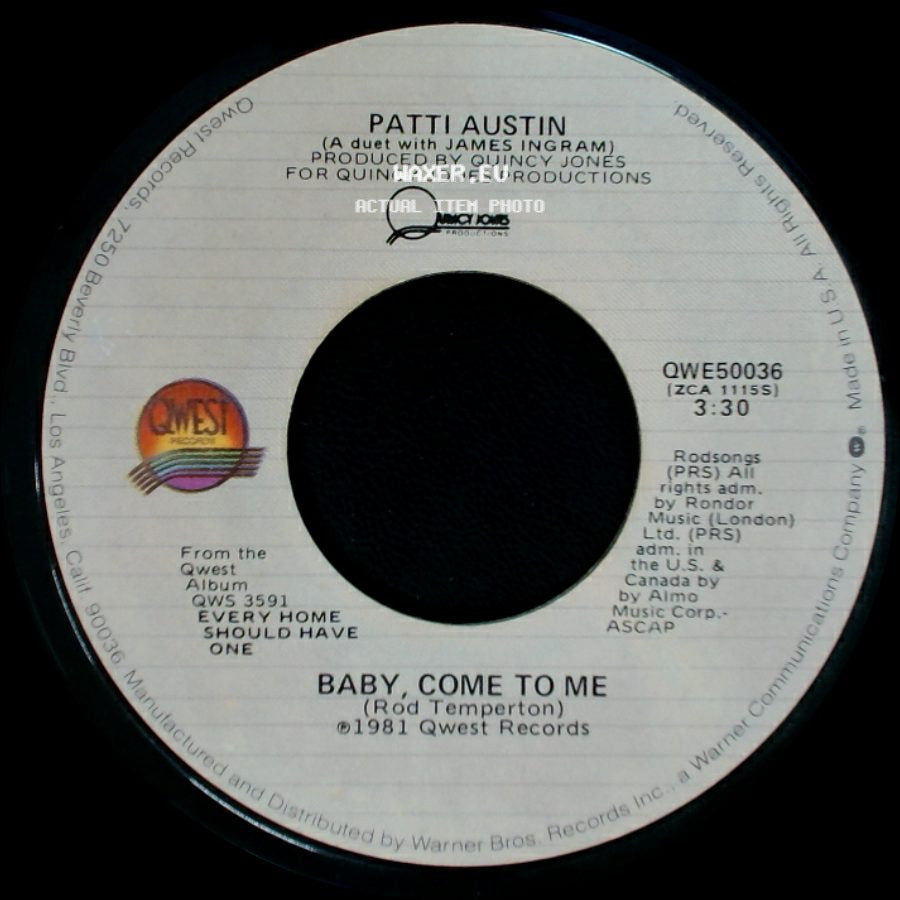 Patti Austin - Solero / Baby, Come To Me side B