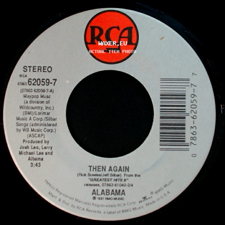 Alabama - Hats Off / Then Again side B