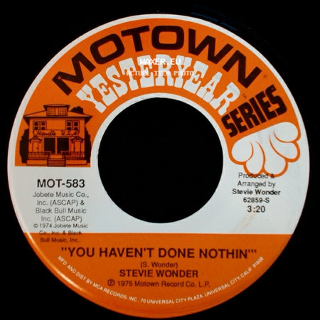 Stevie Wonder - You Haven't Done Nothin' / Boogie On Reggae Woman side A