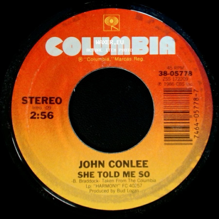 John Conlee - Harmony / She Told Me So side B