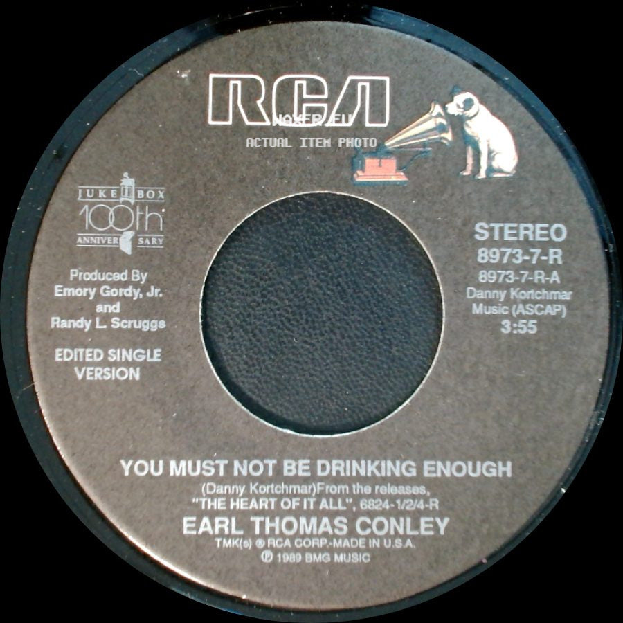Earl Thomas Conley - Too Far From The Heart Of It All / You Must Not Be Drinking Enough side B