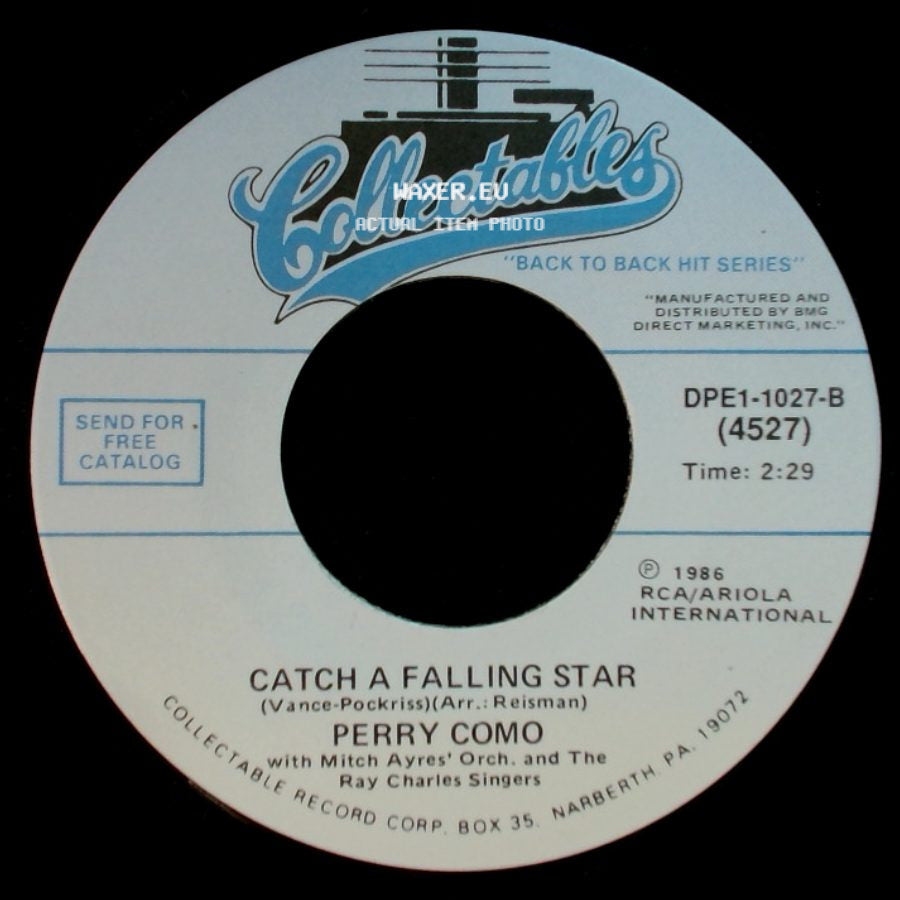 Perry Como - Hot Diggity (Dog Ziggity Boom) / Catch A Falling Star side B