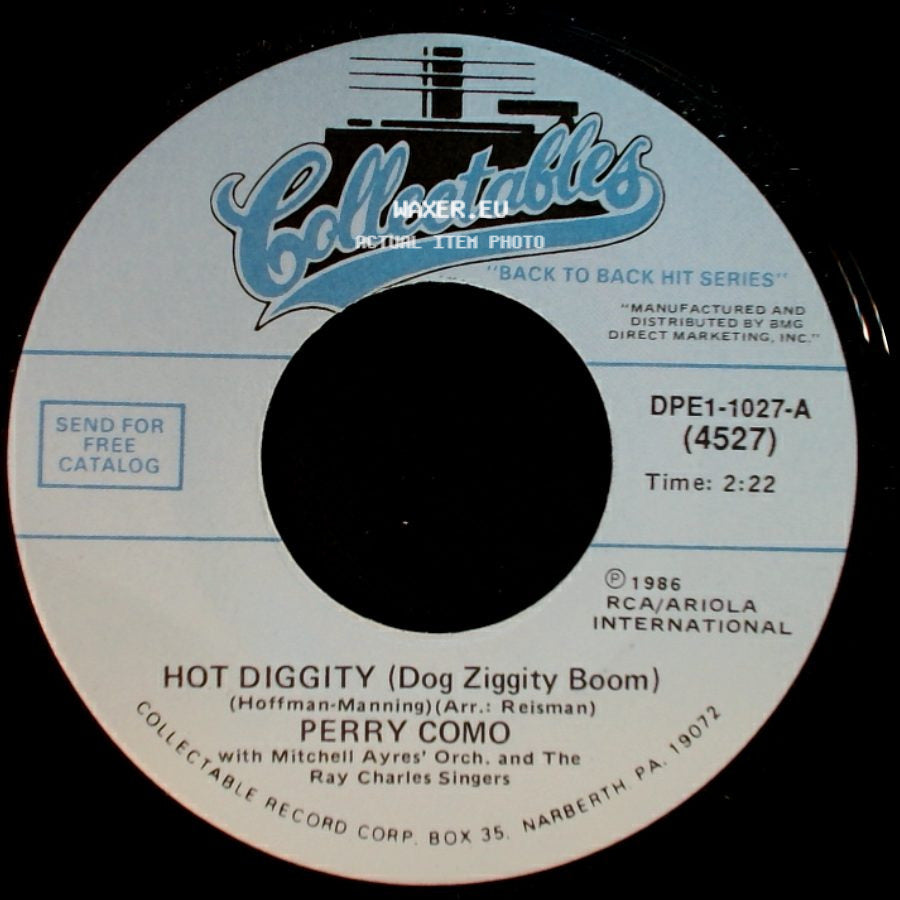 Perry Como - Hot Diggity (Dog Ziggity Boom) / Catch A Falling Star side A