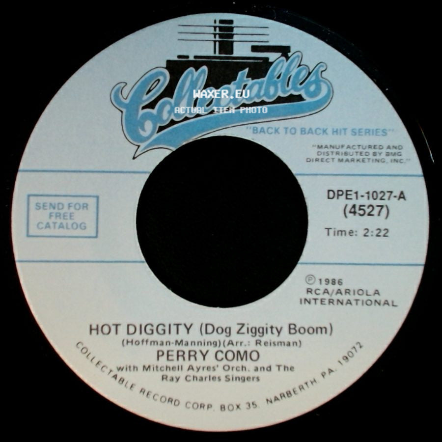 Perry Como - Catch A Falling Star / Hot Diggity (Dog Ziggity Boom) side B