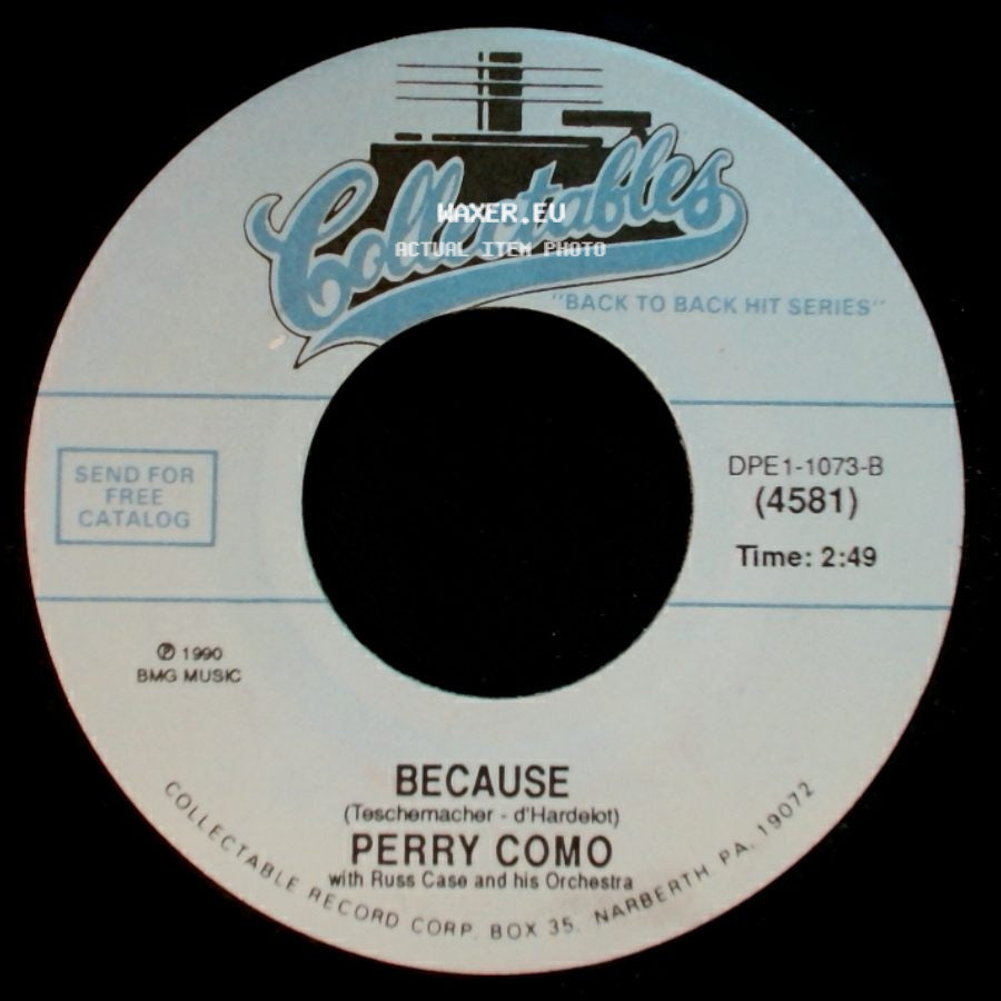 Perry Como - Because / Prisoner Of Love side A