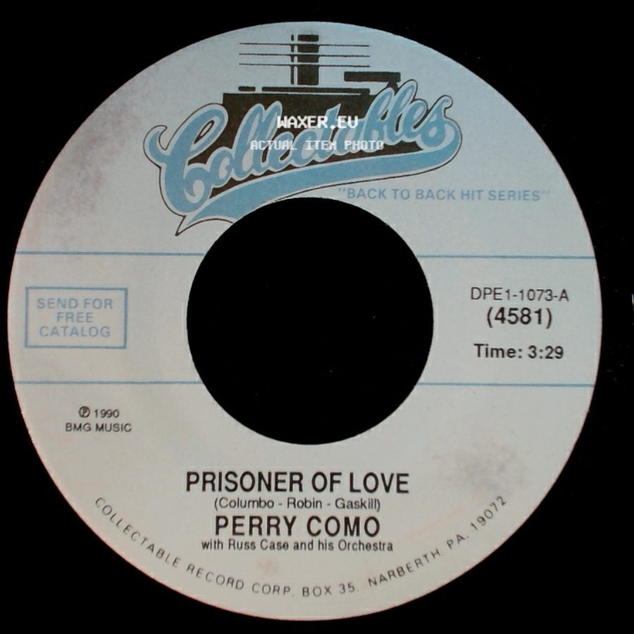 Perry Como - Because / Prisoner Of Love side B