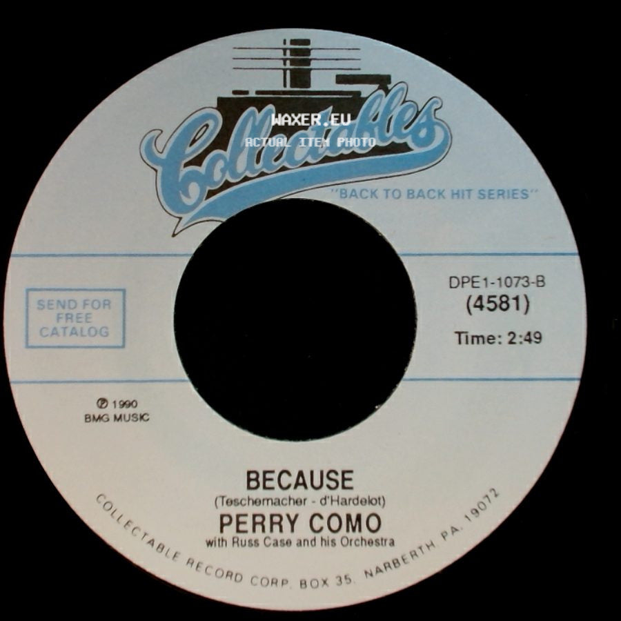 Perry Como - Because / Prisoner Of Love side A