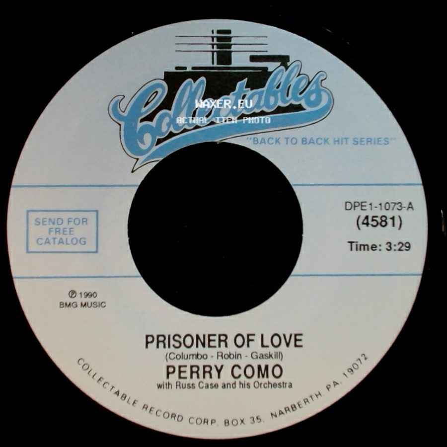 Perry Como - Because / Prisoner Of Love side B