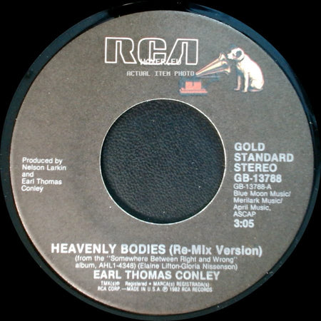 Earl Thomas Conley - Somewhere Between Right And Wrong / Heavenly Bodies (Re-Mix Version) side B