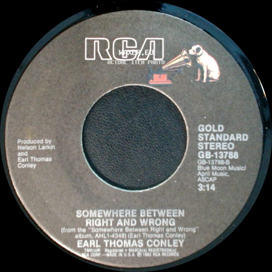 Earl Thomas Conley - Heavenly Bodies (Re-Mix Version) / Somewhere Between Right And Wrong side B