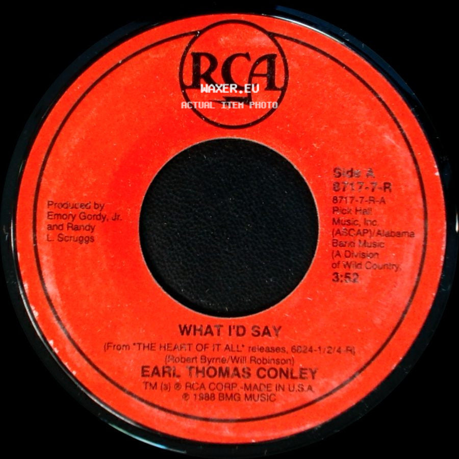 Earl Thomas Conley - What I'd Say / Carol side A