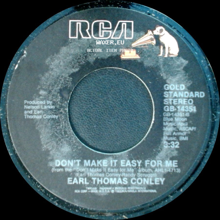 Earl Thomas Conley - Nobody Falls Like A Fool / Don't Make It Easy For Me side B