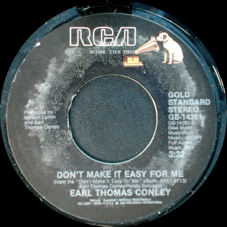 Earl Thomas Conley - Nobody Falls Like A Fool / Don't Make It Easy For Me side B