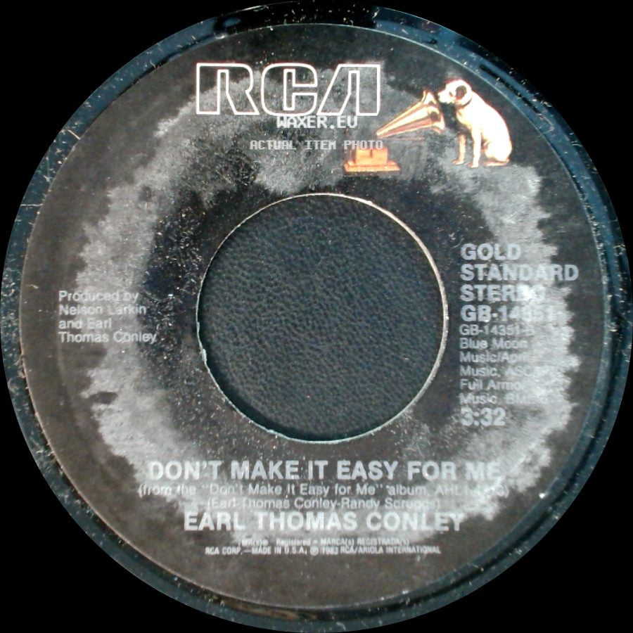 Earl Thomas Conley - Nobody Falls Like A Fool / Don't Make It Easy For Me side B