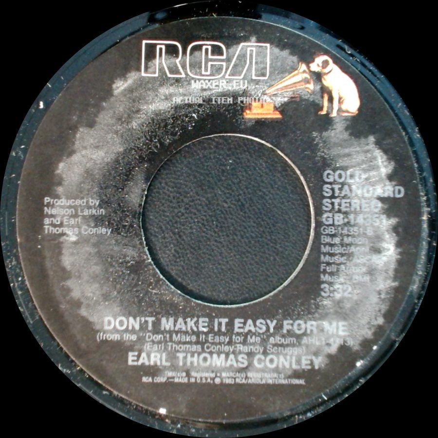 Earl Thomas Conley - Nobody Falls Like A Fool / Don't Make It Easy For Me side B